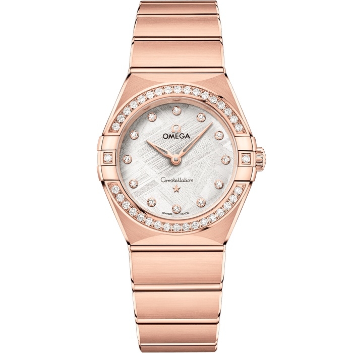 Omega 131.55.28.60.99.005 : Constellation Manhattan 28 Quartz Sedna Gold - Diamond / Silver Meteorite
