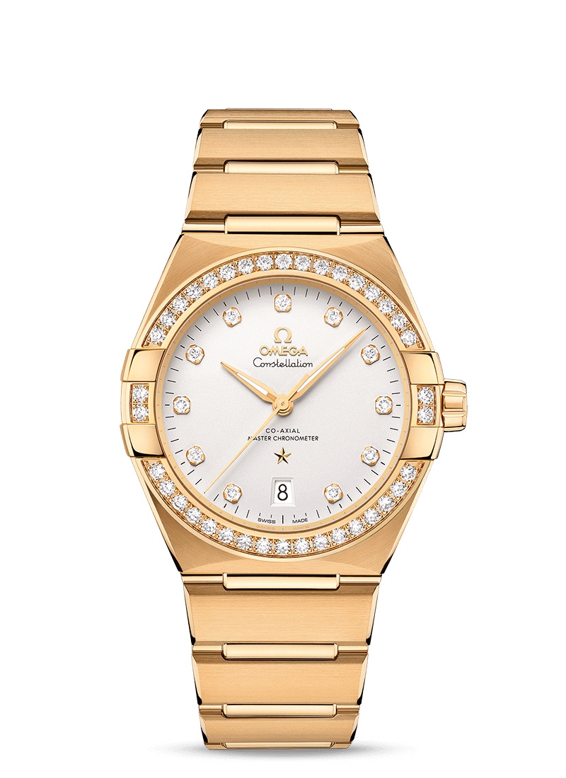 Omega 131.55.39.20.52.002 : Constellation Master Chronometer 39 Yellow Gold - Diamond / Silver / Bracelet