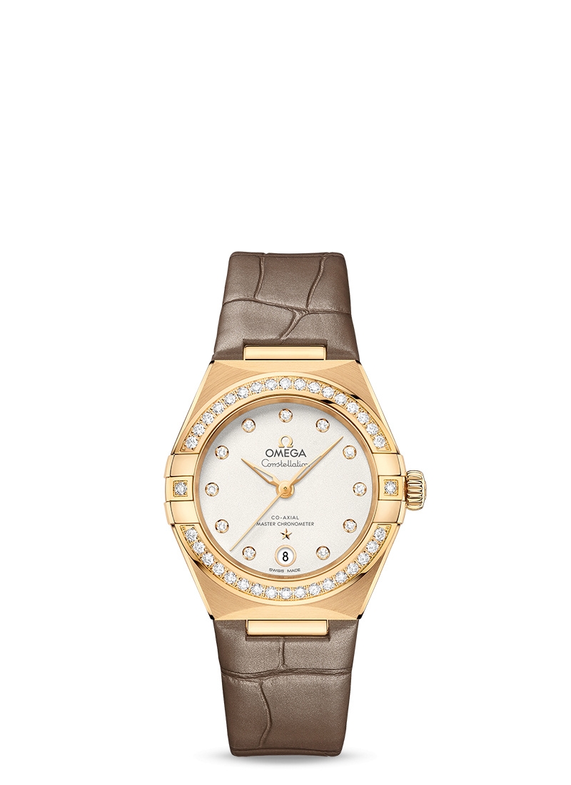 Omega 131.58.29.20.52.001 : Constellation Manhattan 29 Co-Axial Master Chronometer Yellow Gold / Diamond / Silver - Diamond