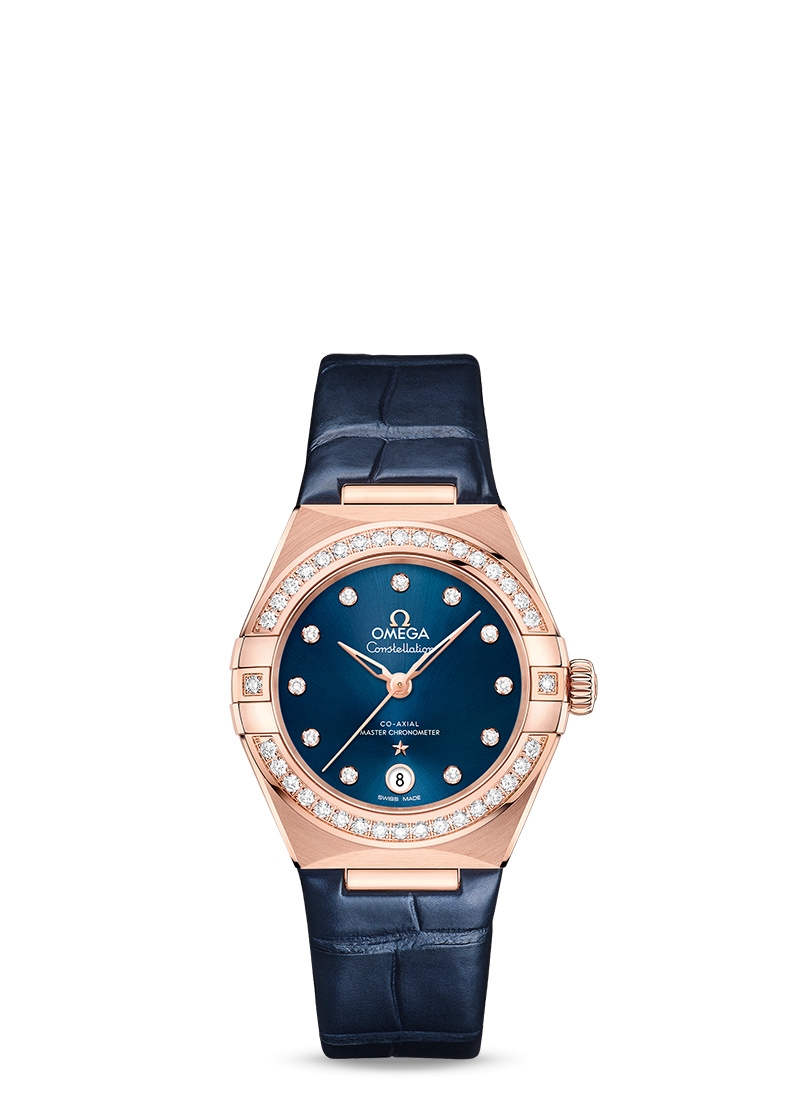 Omega 131.58.29.20.53.002 : Constellation Manhattan 29 Co-Axial Master Chronometer Sedna Gold / Diamond / Blue - Diamond