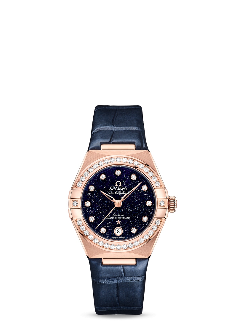 Omega 131.58.29.20.53.003 : Constellation Manhattan 29 Co-Axial Master Chronometer Sedna Gold / Diamond / Aventurine