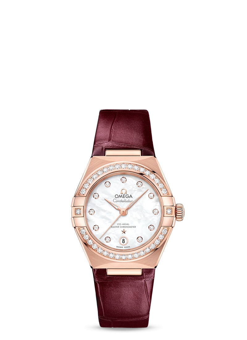 Omega 131.58.29.20.55.002 : Constellation Manhattan 29 Co-Axial Master Chronometer Sedna Gold / Diamond / MOP