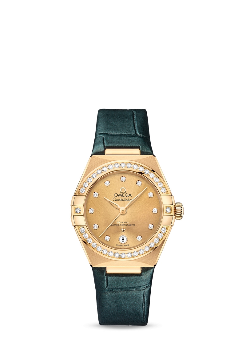 Omega 131.58.29.20.58.001 : Constellation Manhattan 29 Co-Axial Master Chronometer Yellow Gold / Diamond / Champagne - Diamond