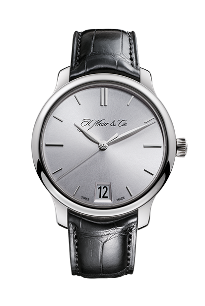 H. Moser & Cie 1342-0200 : Endeavour Big Date, White Gold, Rhodié Dial