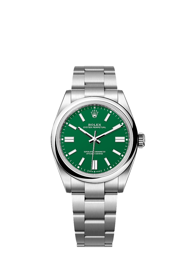 Rolex 134300-0004 : Oyster Perpetual 41 Stainless Steel / Green