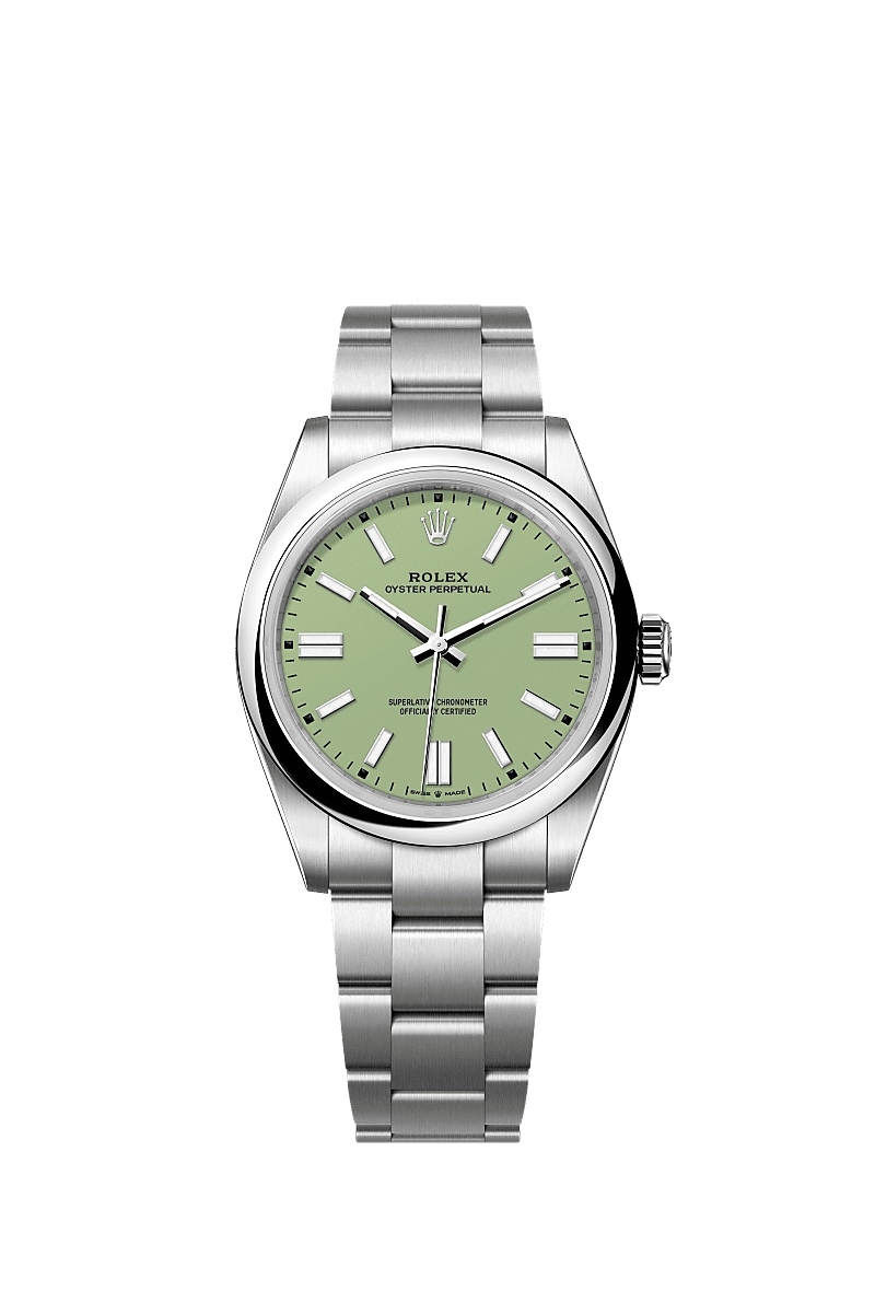 Rolex 134300-0006 : Oyster Perpetual 41 Stainless Steel / Pistachio
