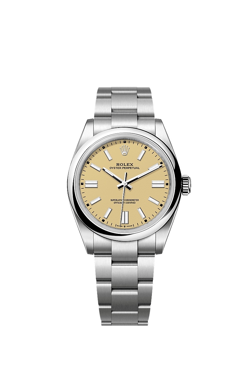 Rolex 134300-0007 : Oyster Perpetual 41 Stainless Steel / Beige