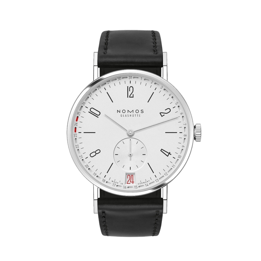 Nomos Glashütte 135 : Tangente 2date Stainless Steel / White