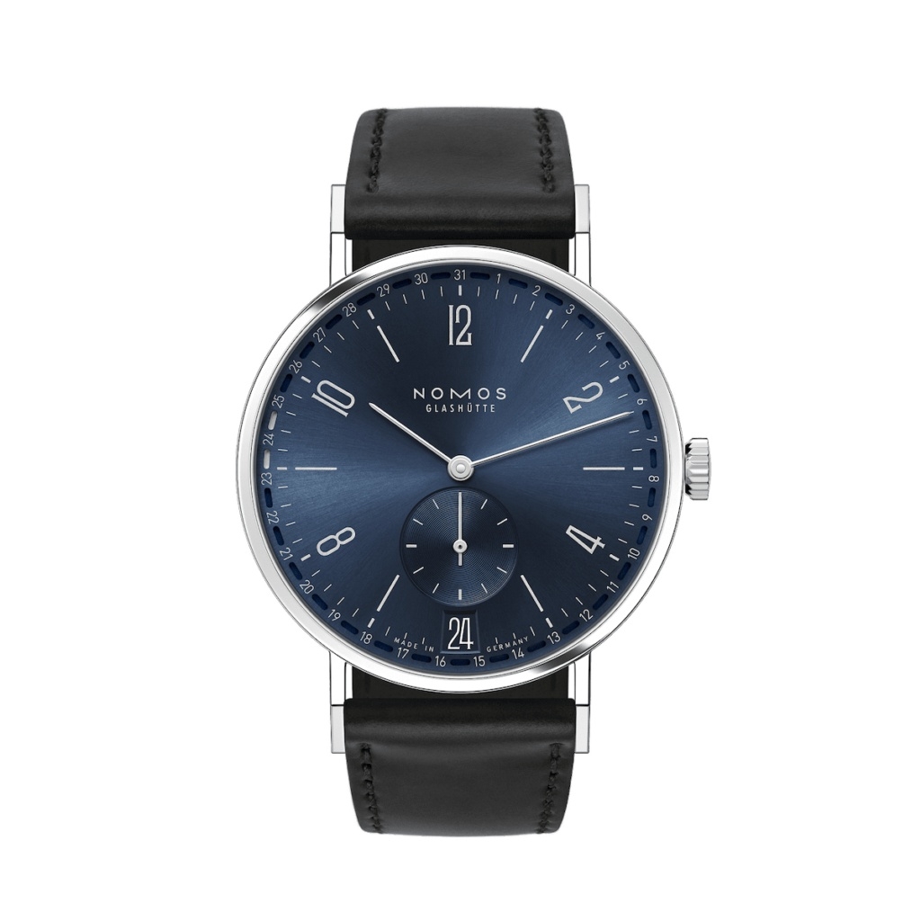 Nomos Glashütte 136.SB : Tangente 2date Stainless Steel / Blue / Closed Case Back