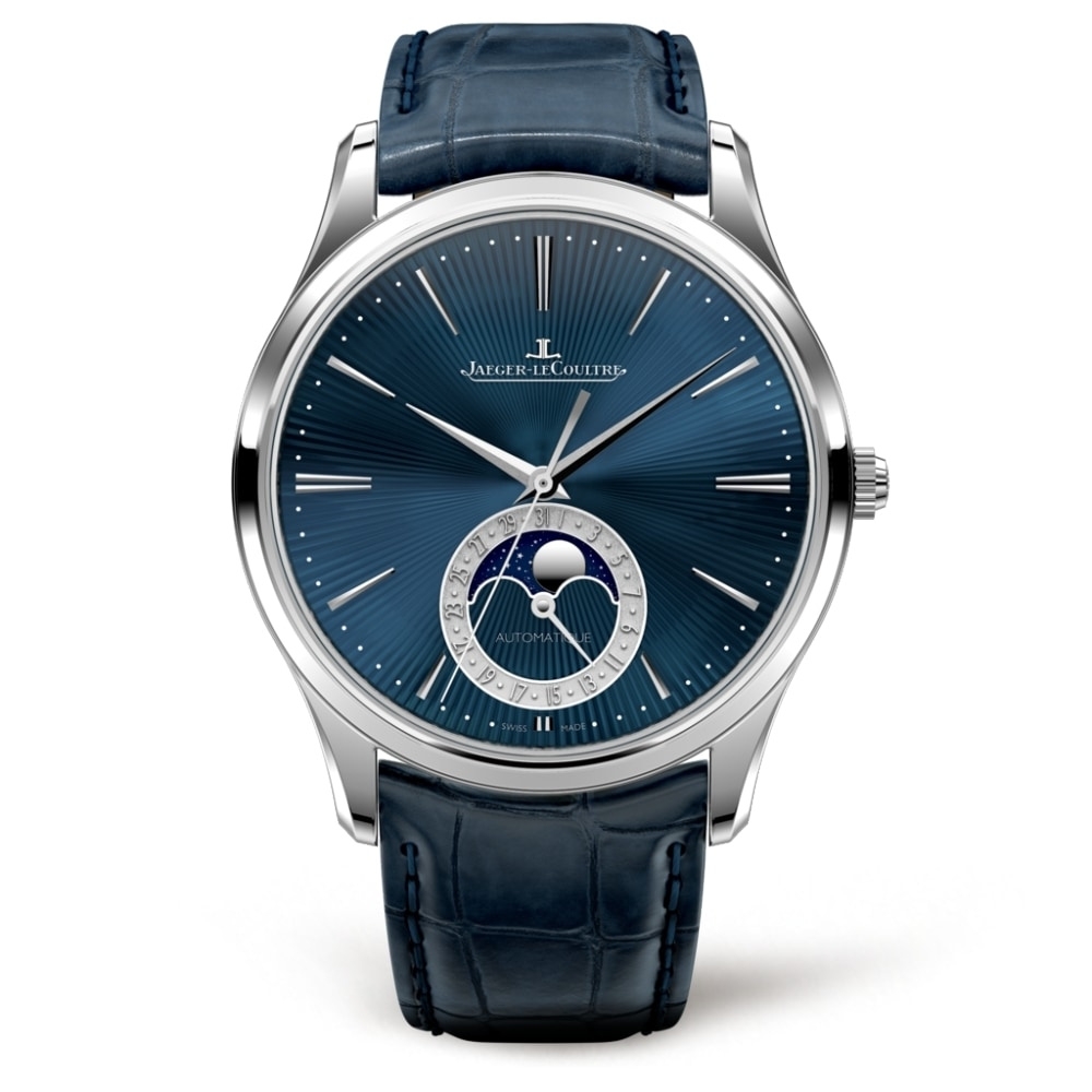 Jaeger-LeCoultre 13635E1 : Master Ultra Thin Moon White Gold / Enamel / Alligator