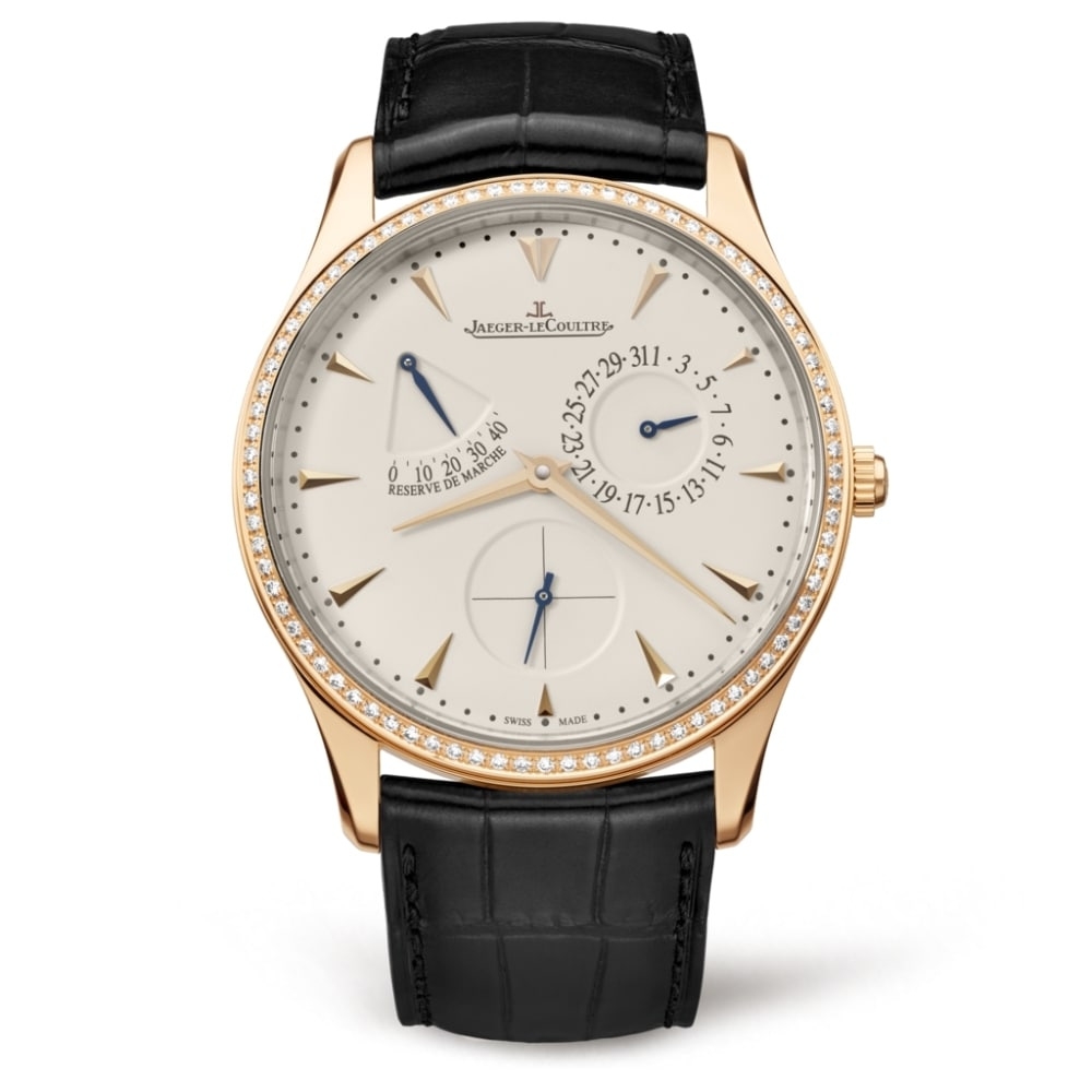 Jaeger-LeCoultre 1372501 : Master Ultra Thin Réserve de Marche Pink Gold / Diamond / Eggshell
