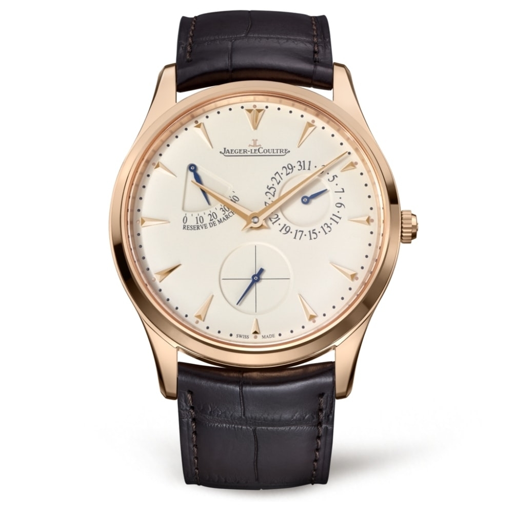 Jaeger-LeCoultre 1372520 : Master Ultra Thin Réserve de Marche Pink Gold / Eggshell / Alligator