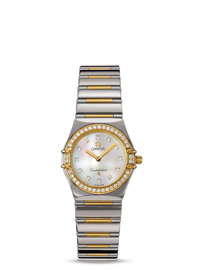 Omega 1376.75.00 : Constellation Quartz 25.5 My Choice Stainless Steel / Yellow Gold / Diamond / MOP