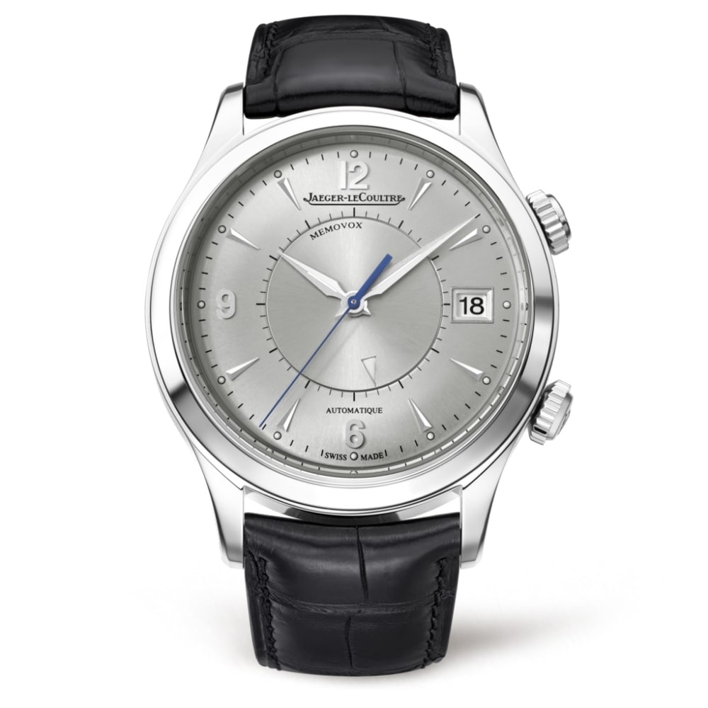 Jaeger-LeCoultre 1418430 : Master Memovox Stainless Steel / Silver / Alligator