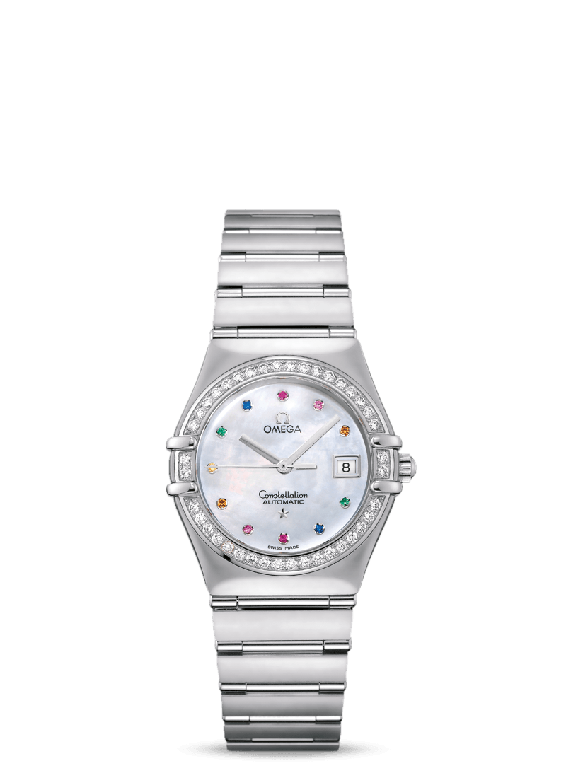 Omega 1495.79.00 : Constellation Automatic 27.5 My Choice Stainless Steel / Diamond / MOP Iris
