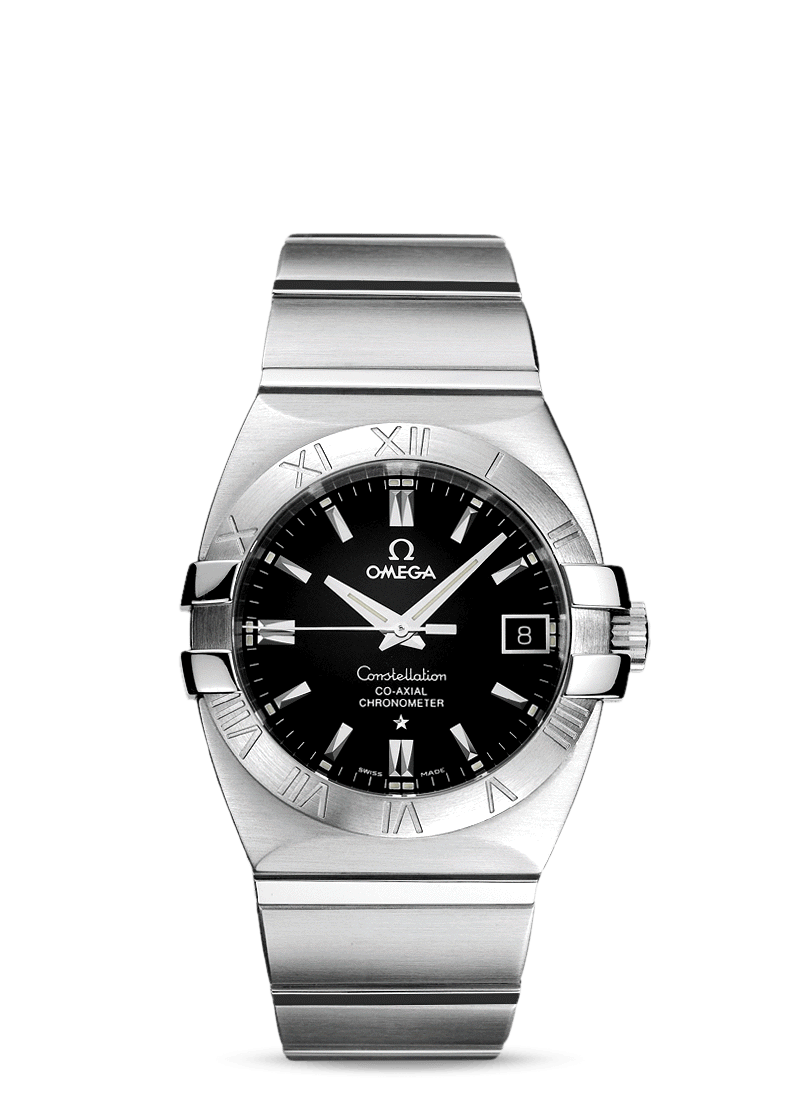 Omega 1501.51.00 : Constellation Co-Axial 35 Double Eagle Stainless Steel / Black