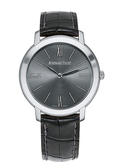 Audemars Piguet 15093BC.OO.A002CR.01 : Jules Audemars Extra-Thin White Gold / Grey
