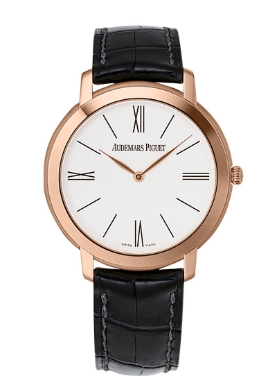 Audemars Piguet 15093OR.OO.A002CR.01 : Jules Audemars Extra-Thin Pink Gold / White