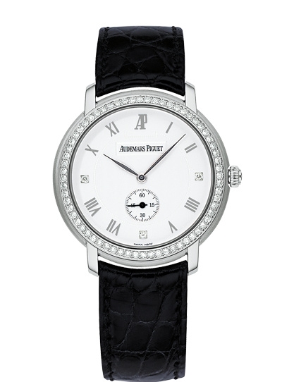 Audemars Piguet 15103BC.ZZ.A001CR.02 : Jules Audemars Small Seconds White Gold / Diamond / Silver
