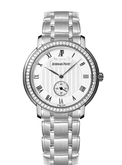 Audemars Piguet 15156BC.ZZ.1229BC.01 : Jules Audemars Small Seconds White Gold / Diamond / Silver / Bracelet