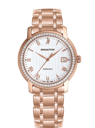 Audemars Piguet 15158OR.ZZ.1229OR.01 : Jules Audemars Self-Winding Pink Gold / Diamond / Silver / Bracelet