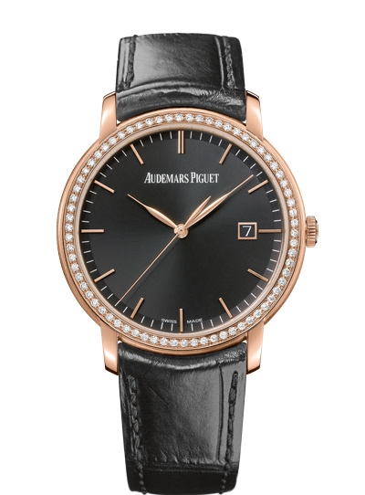 Audemars Piguet 15171OR.ZZ.A002CR.01 : Jules Audemars Selfwinding Pink Gold / Diamond / Black