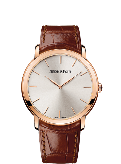 Audemars Piguet 15180OR.OO.A088CR.01 : Jules Audemars 15180 Extra-Thin Pink Gold / Silver