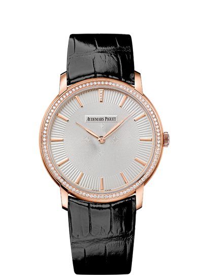 Audemars Piguet 15182OR.ZZ.A102CR.01 : Jules Audemars 15182 Extra-Thin Pink Gold / Silver
