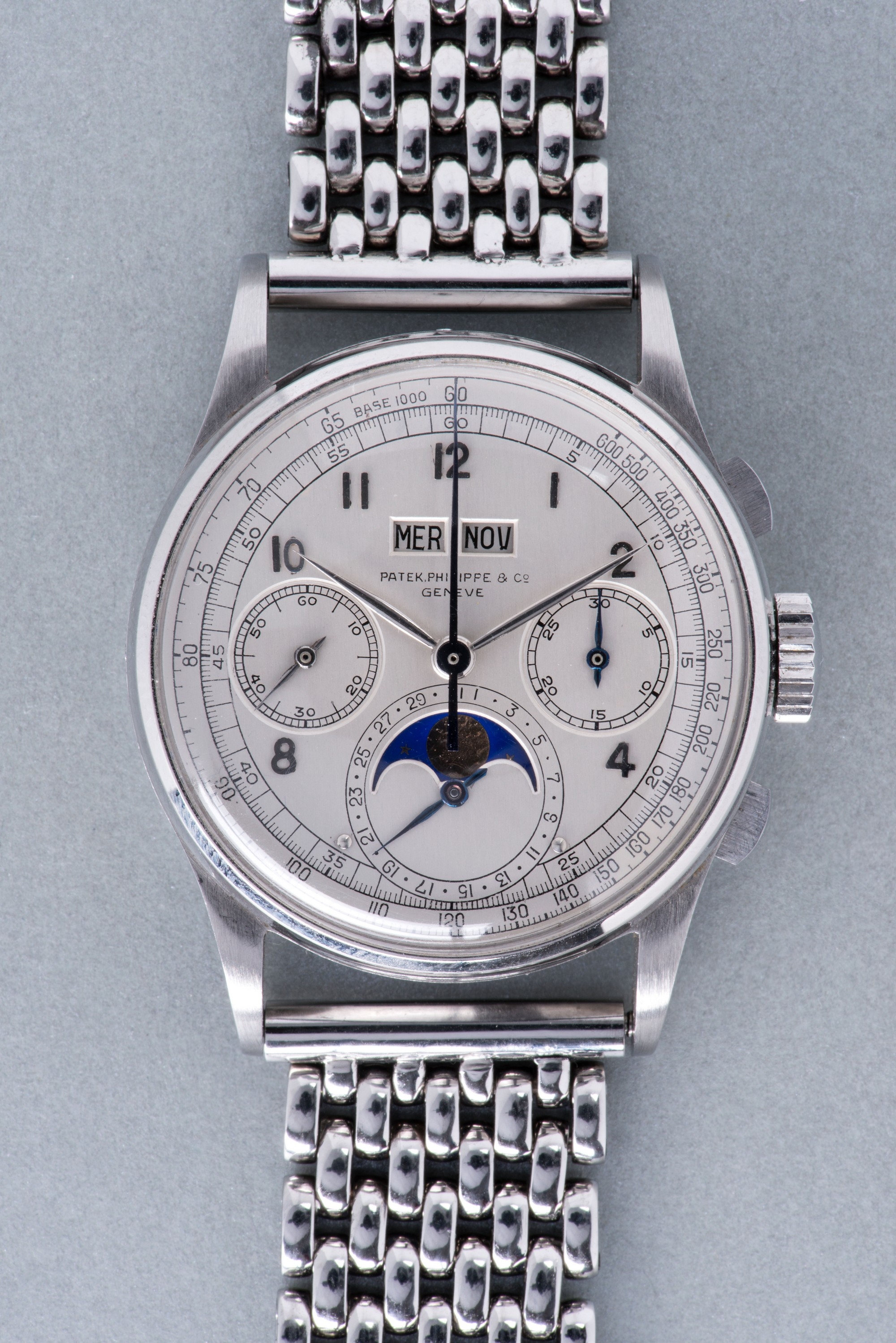 Patek Philippe 1518A : Perpetual Calendar Chronograph 1518 Stainless Steel
