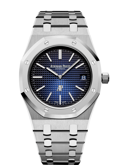 Audemars Piguet 15202IP.OO.1240IP.01 : Royal Oak Extra-Thin Titanium / Platinum / Blue