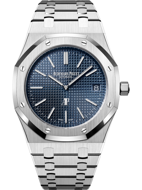 Audemars Piguet 15202ST.OO.1240ST.01 : Royal Oak Extra-Thin Stainless Steel / Blue