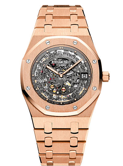 Audemars Piguet 15204OR.OO.1240OR.01 : Royal Oak 15204 Openworked Extra-Thin Pink Gold