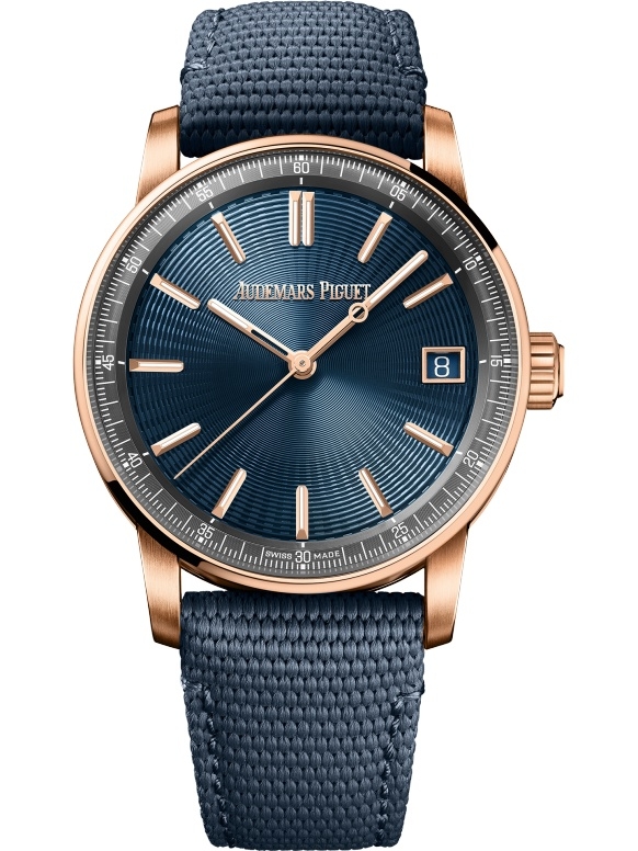 Audemars Piguet 15210OR.OO.A348KB.01 : CODE 11.59 Automatic Pink Gold / Blue