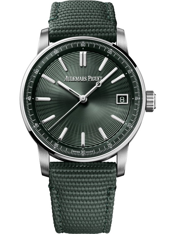 Audemars Piguet 15210ST.OO.A056KB.01 : CODE 11.59 Automatic Stainless Steel / Green / Fabric