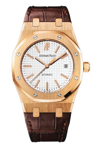 Audemars Piguet 15300OR.OO.D088CR.02 : Royal Oak 15300 Pink Gold / Silver / Strap