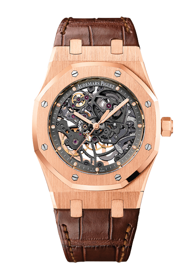 Audemars Piguet 15305OR.OO.D088CR.01 : Royal Oak Openworked Selfwinding Pink Gold / Strap