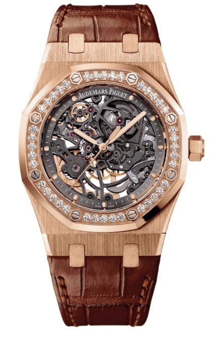 Audemars Piguet 15306OR.ZZ.D088CR.01 : Royal Oak 15306 Openworked Selfwinding Pink Gold / Diamond