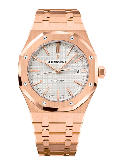Audemars Piguet 15400OR.OO.1220OR.02 : Royal Oak 15400 Pink Gold / Silver