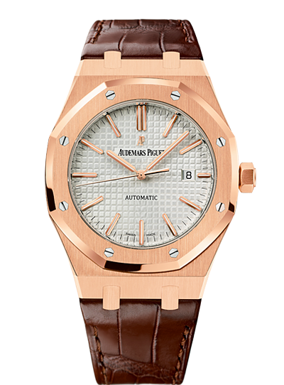 Audemars Piguet 15400OR.OO.D088CR.01 : Royal Oak 15400 Pink Gold / Silver / Strap