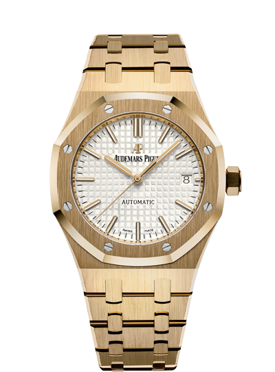 Audemars Piguet 15450BA.OO.1256BA.01 : Royal Oak 15450 Selfwinding Yellow Gold / Silver
