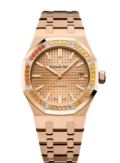 Audemars Piguet 15451OR.YY.1256OR.01 : Royal Oak 15451 Selfwinding Pink Gold / Pink / Sapphire