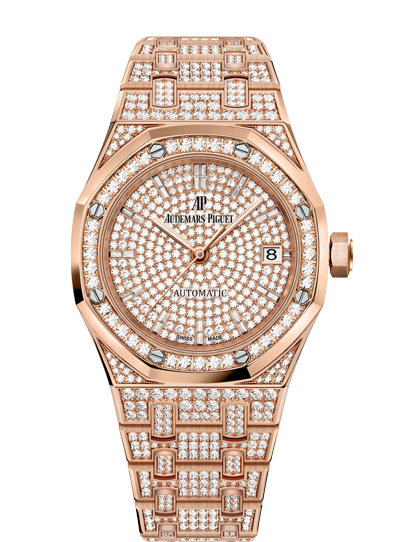 Audemars Piguet 15452OR.ZZ.1258OR.02 : Royal Oak 15452 Selfwinding Pink Gold / Diamond / Diamond