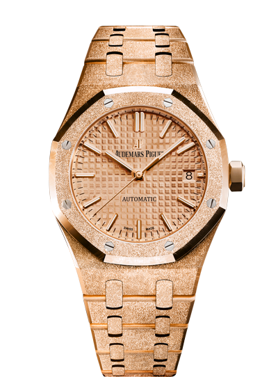 Audemars Piguet 15454OR.GG.1259OR.03 : Royal Oak 15454 Selfwinding Frosted Pink Gold / Pink