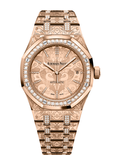 Audemars Piguet 15456OR.ZG.1251OR.01 : Royal Oak 15456 Selfwinding Rose Gold / Cashmere