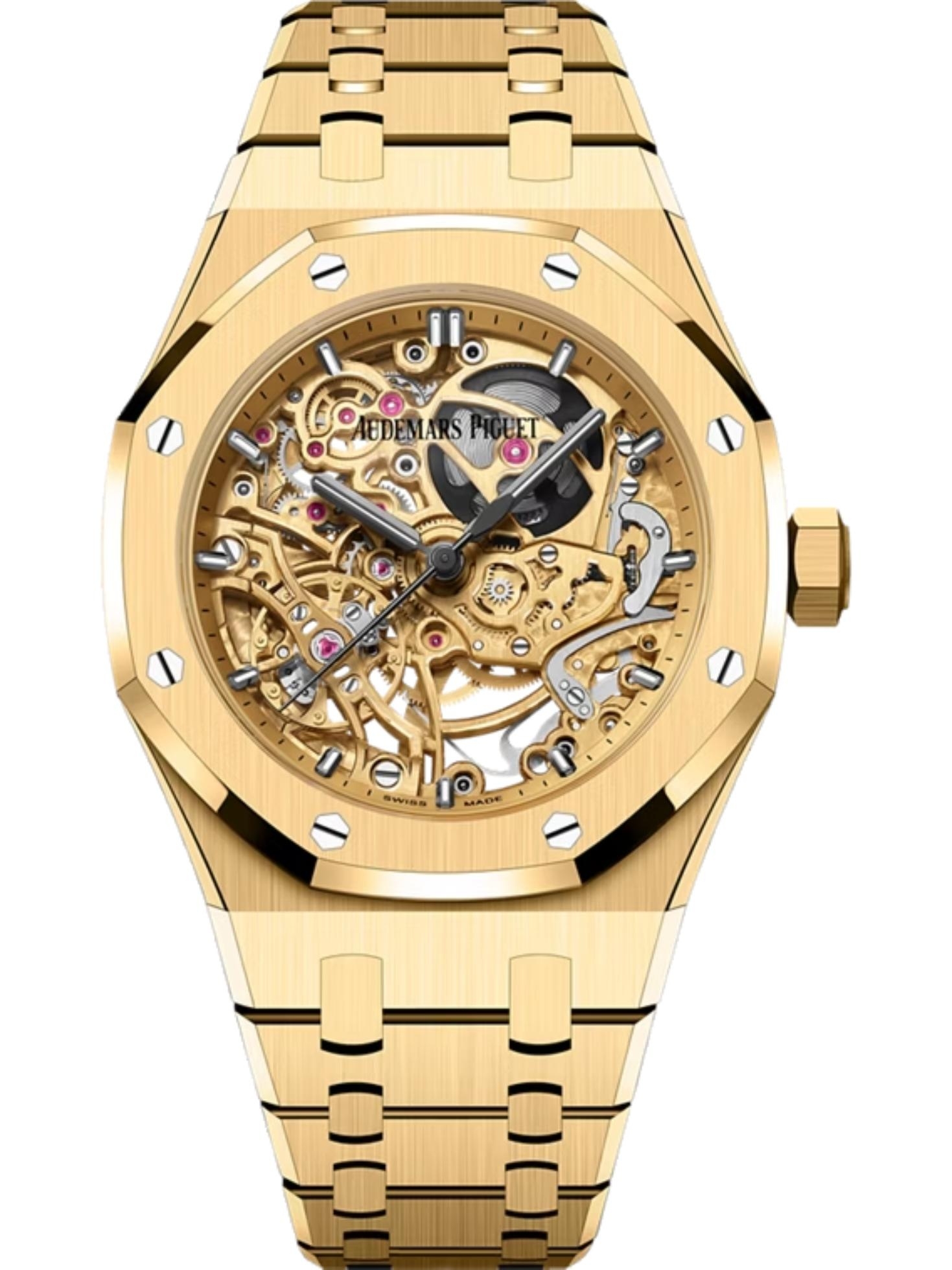 Audemars Piguet 15467BA.OO.1256BA.01 : Royal Oak 37 Double Balance Wheel Openworked Yellow Gold