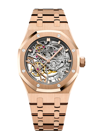 Audemars Piguet 15467OR.OO.1256OR.01 : Royal Oak 37 Double Balance Wheel Openworked Pink Gold