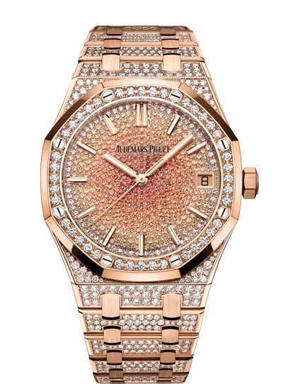 Audemars Piguet 15502OR.ZZ.1222OR.01 : Royal Oak 155020 Pink Gold / Orange Sapphire