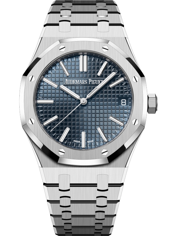 Audemars Piguet 15510ST.OO.1320ST.01 : Royal Oak Selfwinding 41 Stainless Steel / Blue / 50th Anniversary