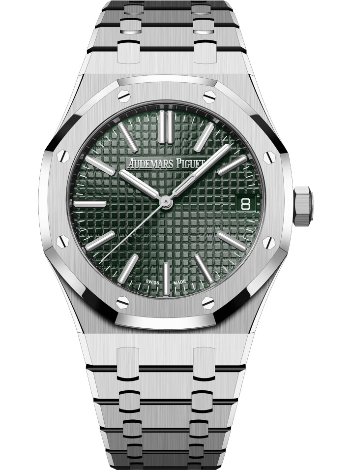 Audemars Piguet 15510ST.OO.1320ST.09 : Royal Oak Selfwinding 41 Stainless Steel / Green