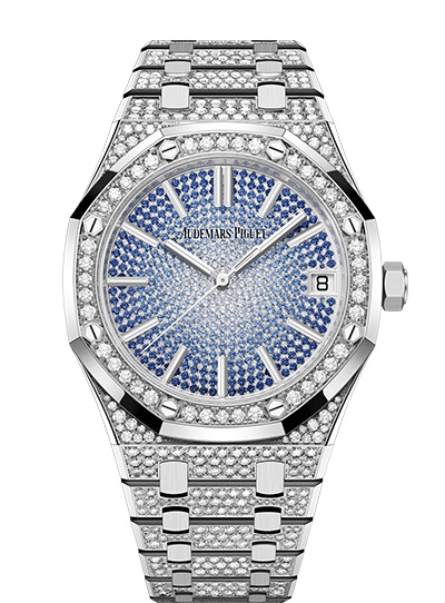 Audemars Piguet 15512BC.ZZ.1322BC.01 : Royal Oak Selfwinding 41 White Gold - Diamond / Blue Sapphire / 50th Anniversary